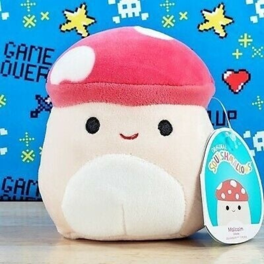 Squishmallow Malcolm the Mushroom 5" 2021 UltraSoft Stuffed Animal Plush NWT